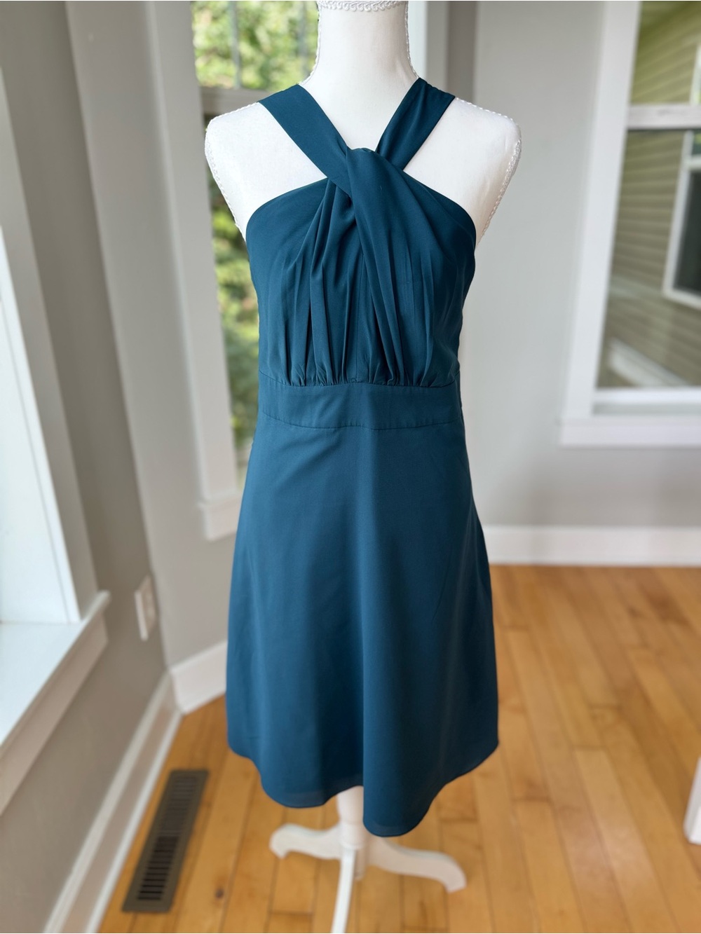 The Limited Teal Twist-Front Dress Size 6 NEW